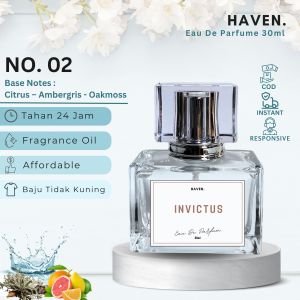 Parfum Haven KOTAK INVICTUS 30ML — Parfume Pria Tahan Lama dan Wangi — Minyak Wangi Tahan Lama — Eau De Parfume