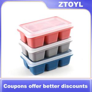【ZTOYL】 6-grids Ice Ball maker moldes de silicona BPA Free With Removable Lids Silicone Mold Ice Cube Trays Ice Cube Mold Kitchen Acces