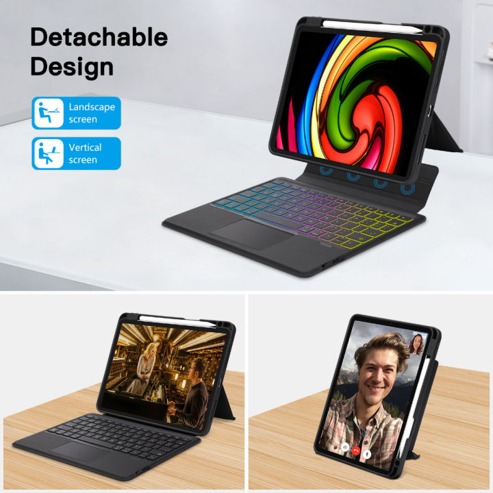 GOOJODOQ%20For%20iPad%20Magnetic%20Removable%20case%20with%20Bluetooth%20Backlit%20Trackpad%20Keyboard%20Compatible%20With%20iPad%207gen%208gen%209gen%2010.2inch%20iPad%20Air3%2010.5inch%20Air4/5%2010.9inch%20iPad%20Pro%2011/12.9%20-%20Image%204