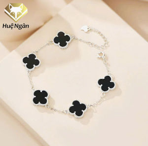 Lắc tay bạc 925 Huệ Ngân - Cỏ bốn lá may mắn LT0145B