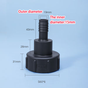 3/4Inch IBC Tangki Tank Adaptor Kran Tahan Lama Penyambung Keran Air / Konektor Air