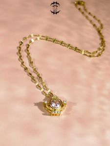 HCB❤“Gold Plated Heart Pendant Necklace - Elegant Clavicle Jewelry for Women”