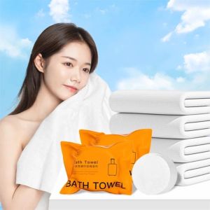 Set of 3 70x140cm Large Disposable Bath Towel Compressed Travel Towel Quick-Drying & Washable For Shower Swimming Gym Portable Travel Essential