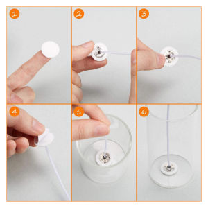 Ginca 100pcs 20mm Candle Wick Stickers Candle Making Round Sticker for Wax Fixed