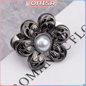 Adjustable Waist Buckle Fashion Flower Jeans Waist Buckle No Sew Removable Decorative Pins 1Set