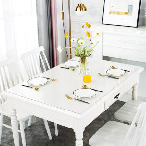 1.22MM Table Cover PVC Waterproof Tablecloth Transparent Soft Glass Coffee Plastic Table Cover Rectangular/Round Table Cloth Cover Transparent Mantle Waterproof