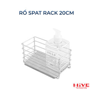 Rổ đựng dụng cụ rửa chén HIVE spat rack (Kèm Hộp nhựa + Khay inox) 수세미망