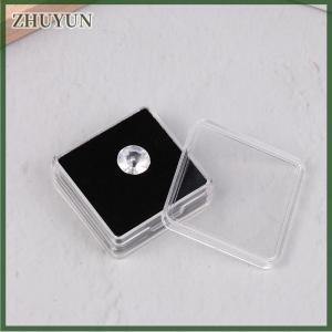 ZHUYUN 1 pcs kim cương trần hộp lưu trữ nhựa kim cương hiển thị trường hợp màu đá quý với đôi bên trong đệm Trần Đá Hộp