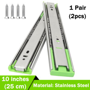 (2 Pcs) Soft Closing /PUSH OPEN Hydraulic Drawer Guide Press Type Self Popping Drawer Rail