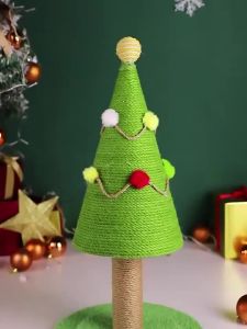 Cat Tree House Cat Condo Climbing Pole Christmas Theme [H: 62CM] Cat Playground Scratchers Scratcher Posts