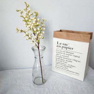 PENTU Red Bean Branch Red Berries Festive Party New Year Home Decor Berry Artificial Flower Christmas Decoration Fake Flower