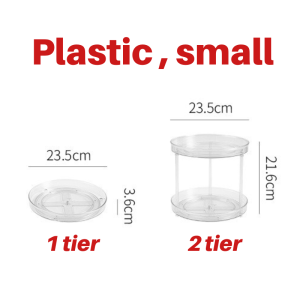 [6Type] Steel Plastic Lazy Susan Rotating Tray for Seasoning & Condiment