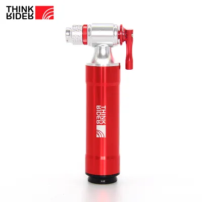 ThinkRider CO2 Bơm Đối Với Xe Đạp Schrader Presta Adapter Xe Đạp Inflator Bơm Lốp Xe Đạp Leo Núi Cỡ Nhỏ Bằng Nhôm CO2 Cartridge
