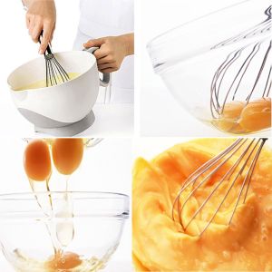 3Pcs Manual Whisk Egg Beater304 Stainless Steel Materia