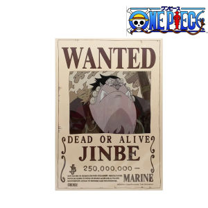 Poster Lệnh Truy Nã One Piece Jinbe - Kỵ Sĩ Biển Cả - Giấy Kraft Cổ Điển Khổ A3 Sắc Nét - Chính Hãng