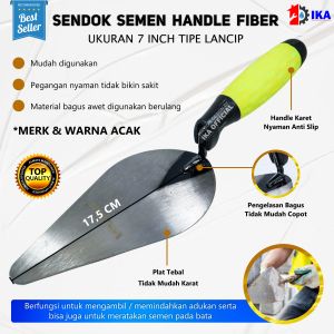 SENDOK SEMEN COR TANAH 7 INCH JUMBO GAGANG FIBER PASIR GABUS ALAT BGS