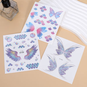 Dorisna Butterfly Glitter Tattoo Stickers Music Festival Dream Makeup Sticker Advanced Feeling Eye Makeup Dazzling Glitter Powder Tattoo Stickers