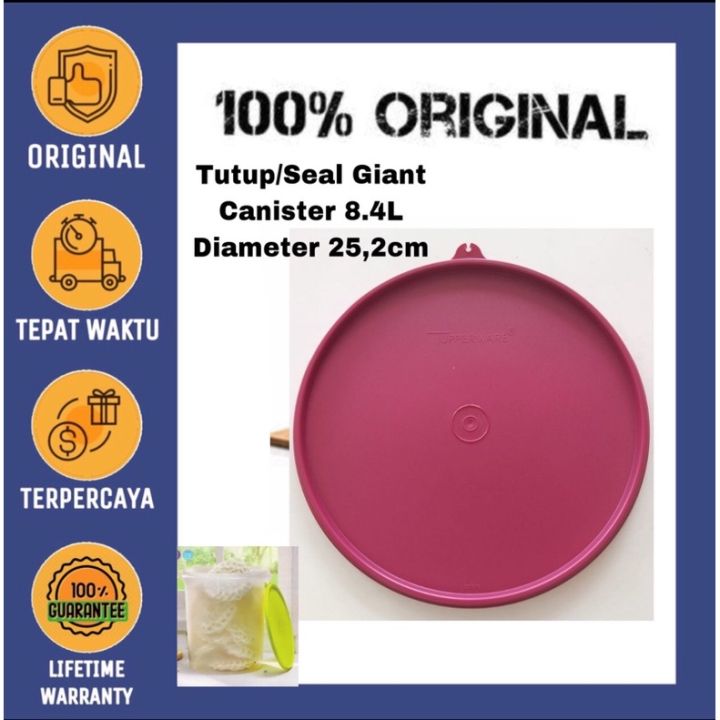 seal giant canister 8,4 l biru tupperware