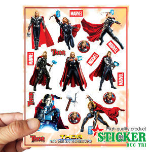 [HCM]Bộ Sticker THOR Miếng dán được cắt sẳn có màng bảo vệ chống nước chống trầy. Dùng dán trang trí lên điện thoại nón bảo hiểm xe hơi laptop