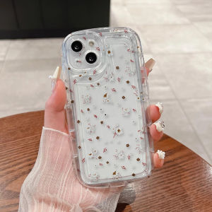 Compatible with iPhone case 15 Pro Max 11 13 Small Floral casing 12 14 XR X Xs Max shockproof anti-drop clear 7 8 Plus