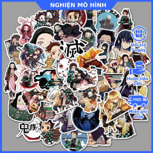 Sticker Kimetsu No Yaiba hình dán decal Thanh gươm diệt quỷ chống nước Tanjiro Nezuko Zenitsu Inosuke