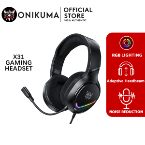 ONIKUMA X31 Gaming Headset Wired Headphone RGB Surround Sound Gaming Headphone With Noise Canceling MiC Over-Ear Headphones For PC PS5 PS4 Xbox Swich