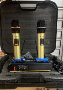 With Free Foam New Megapro 4 Channel Chargeable Professional UHF Wireless Microphone System