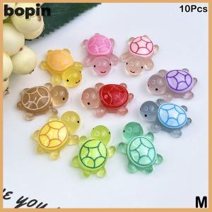Bopin 6 10pcs Mini Luminous Turtle Home Decor Landscaping Resin Crafts Glowing Turtle Garden Fish Tank Miniatures Ornaments Decoration