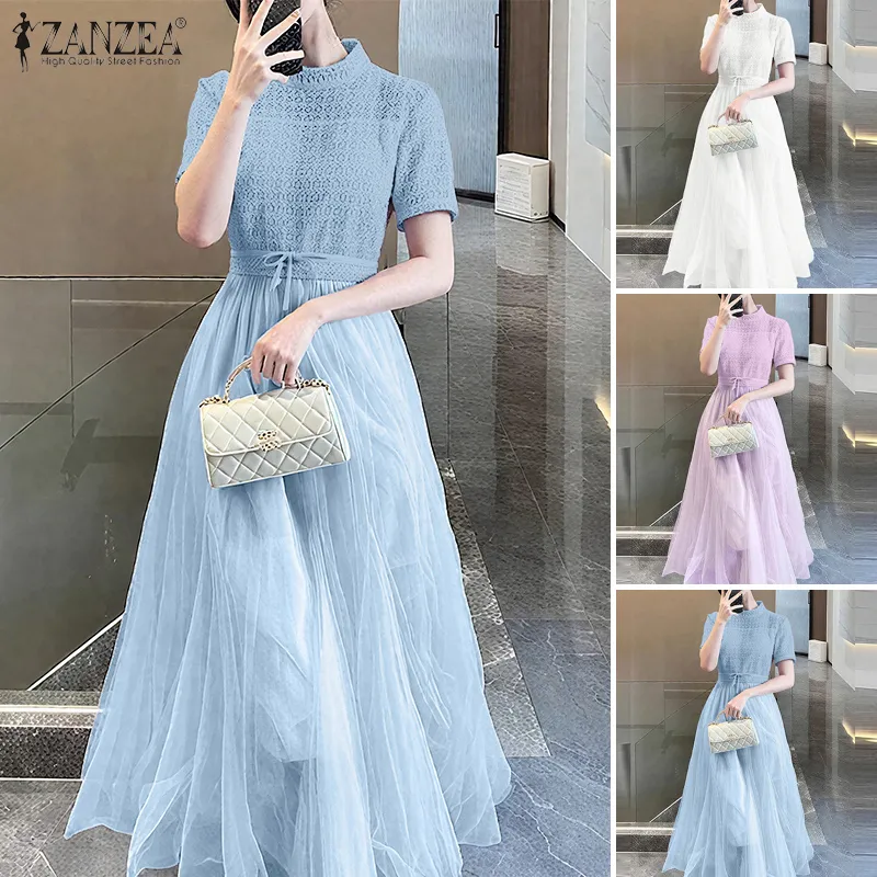 ZANZEA Korean Style Women Fashion Raglan Sleeve Half-Turtle Neck - Main Image