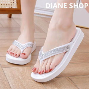 Womens fashionable flip-flops suitable for outdoor wear rubber non-slip sole durable and waterproof trendy Korean style open-toe flip-flops sandals 083523