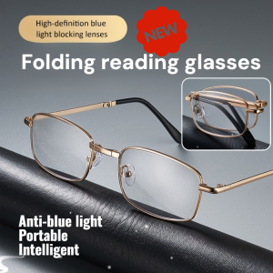 【Smart Zoom】High-end Crystal Foldable Reading Glasses Metal portable glasses Intelligent adjustment