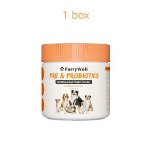 FurryWell Pre & Probiotics for Dogs  Dual Action Gut Health Powder  Pumpkin Flavor  Digestive Support  150g