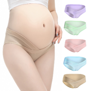 Lizida Women Maternity Underwear Pregnant Panties Cotton U-Shaped Low Waist Pants