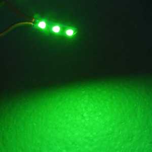 LAMPU ALIS 15CM DAN DEMON 3LED WARNA HIJAU FLEKSIBEL MOTOR MOBIL