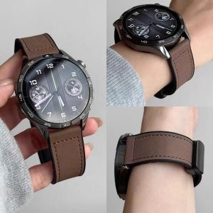 22mm Leather Silicone Strap For Huawei Watch 5 46mm/Honor GS 4 3 3i Pro Magnetic Sport Bracelet For Huawei Watch GT6/5 Pro 4 3 2/Runner