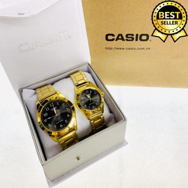 Casio 118 Analog Number Black Dial Stainless Steel Band Watch for Men and Women Couple Gold Lazada PH