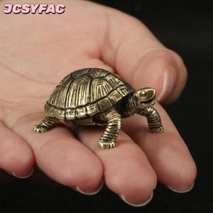 JCSYFAC Đồng nguyên chất bức tượng Rùa đồng cổ điển rùa bức tượng Máy tính để bàn phong thủy trang trí thu nhỏ đồ cổ trà Pet hàng thủ công Quà Tặng