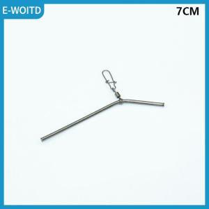 【E-WOITD】 5pcs Fishing Balance Connectors 5 7 9 12CM Small Style Brass Tube Fishing Tackle Anti-Tangle Feeder Boom Fish Accessories
