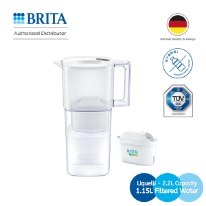 BRITA LIQUELLI 2.2L WATER FILTER JUG with 1.15L filtered water