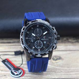 Jam tangan Pria Berocco B03 tali karet tanggal aktif chrono off analog original