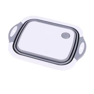 [Local Seller] Foldable Cutting Chopping Board Basket Collapsible Dish Tub With Draining Plug Washing and Chopping Board