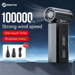 Booster W005 Mini Turbo Fan USB Rechargeable Turbo Blower Fan 140000 RPM Brushless Motor 55m/s High Speed Duct Blower Multipurpose Fan for Computer Keyboard Electronics Cleaning Outdoor BBQAir Cushion InflationCarHome