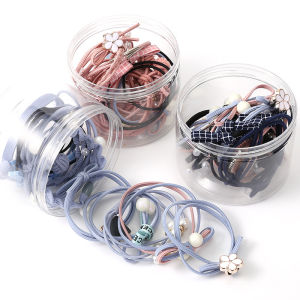 QEARL9 12PCS/Set Elastic Hair Bands Women Girls Korea Flower Pearl Hair Ties Ponytail Holder Hair Rope Hair Accessories
