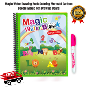Magic Water Drawing Book Coloring Mermaid Cartoon Doodle Magic Pen Drawing Board