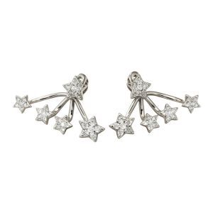 BINOCUL Claw Shape Star Crystal Earrings Elegant Light Luxury Sparkling Studs Fashion Jewelry Hip-Hop Style Zircon Earrings Women For Men And Women