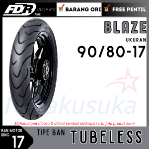 FDR Ban Motor Blaze 90/80-17 Tubeless TL Motor Bebek / Motor Sport FREE PENTIL