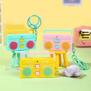 CHARMI Acrylic Radio Shape Keychain Bag Hanging Retro Recording Key Ring Fashion Nostalgic Small Speaker Key Holder Woman