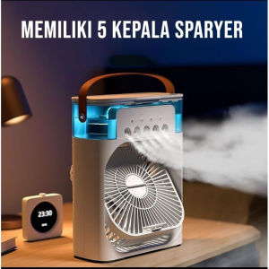 Kipas Mini Portable Spray Air Cooler Fan Serbaguna Coolingfan Humidifier Pendingin Penyejuk Ruagan Super Dingin Dan Tahan Lama