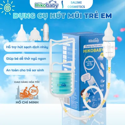 Dụng Cụ Hút Mũi Hikobaby Bóp Tay Cao Cấp Cho Trẻ Sơ Sinh Đầu Silicon Mềm Mại Chống Lây Nhiễm Chéo