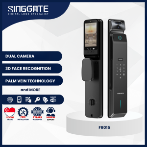 Include Installation -SINGGATE- <FR015> Dual Camera with Biometric Digital Door Lock (2 Years Warranty)